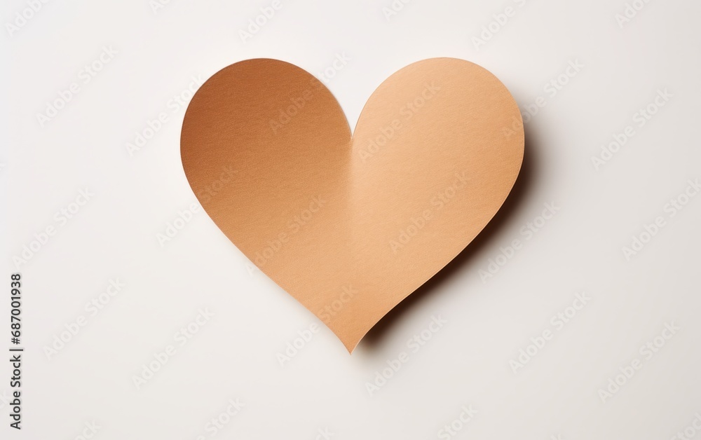A paper heart cutout on a plain background A paper heart cutout on a plain background