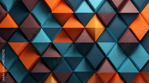 3d rendering, abstract geometric background, polygonal shape, computer-generated images