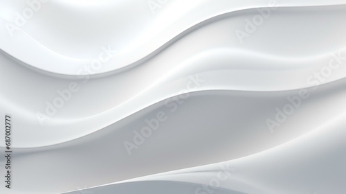 abstract background with smooth wavy lines in white and gray colors