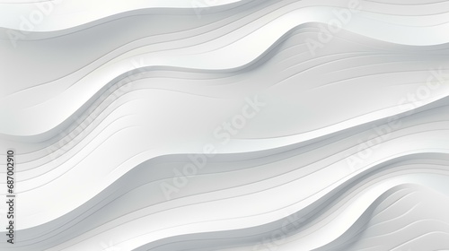 White abstract background with wavy lines. 3d vector illustration.