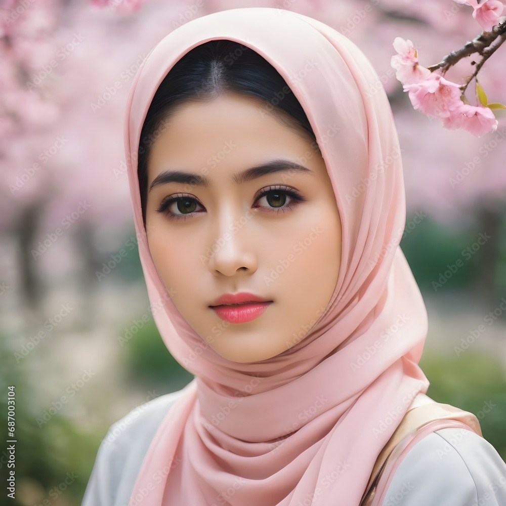 Beautiful Hijab Asian Women Background Beautiful Hijab Asian Women Background