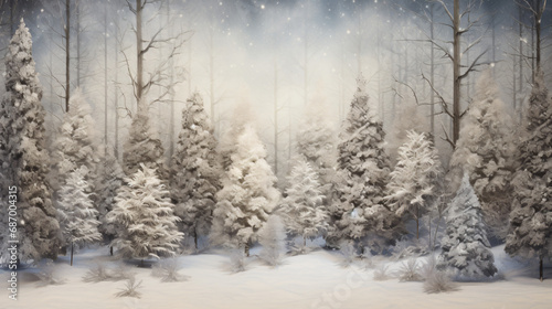A snowy Christmas backdrop © franklin