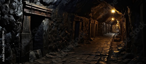 Poland s historical mine hallway