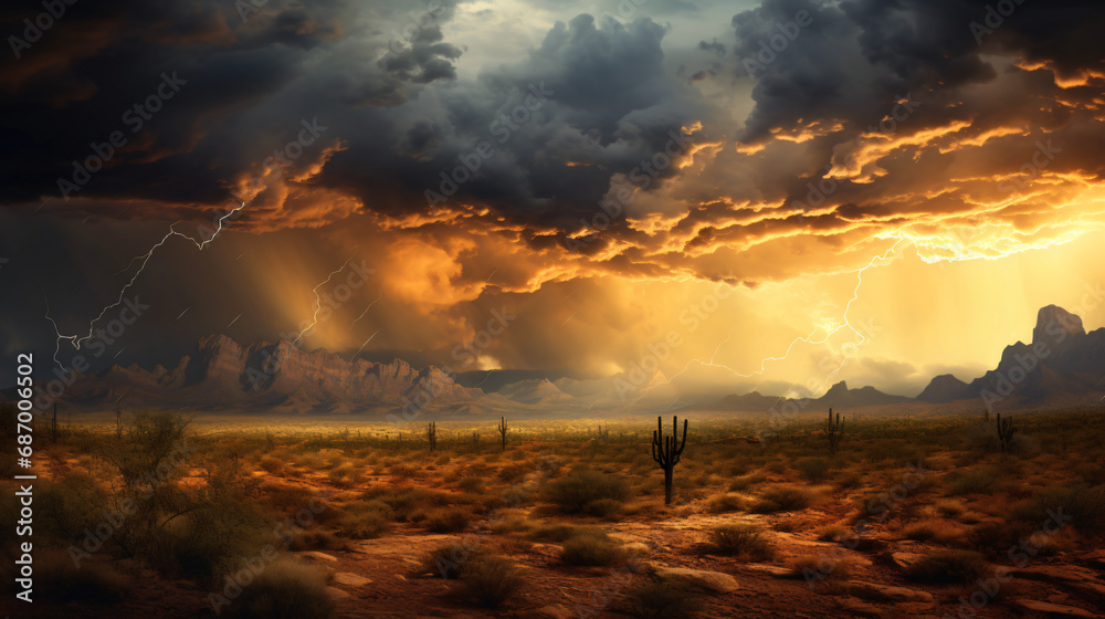 Arizona Monsoon Storm Across the Desert