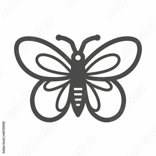 Black butterfly vector Design