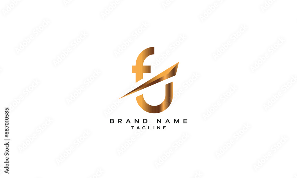 FU, UF, Abstract initial monogram letter alphabet logo design FU, UF, Abstract initial monogram letter alphabet logo design