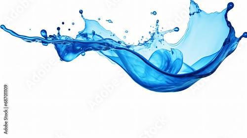 Blue splash of water