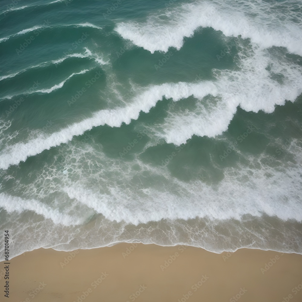 emerald seas, rippling waves, soft sandy beaches