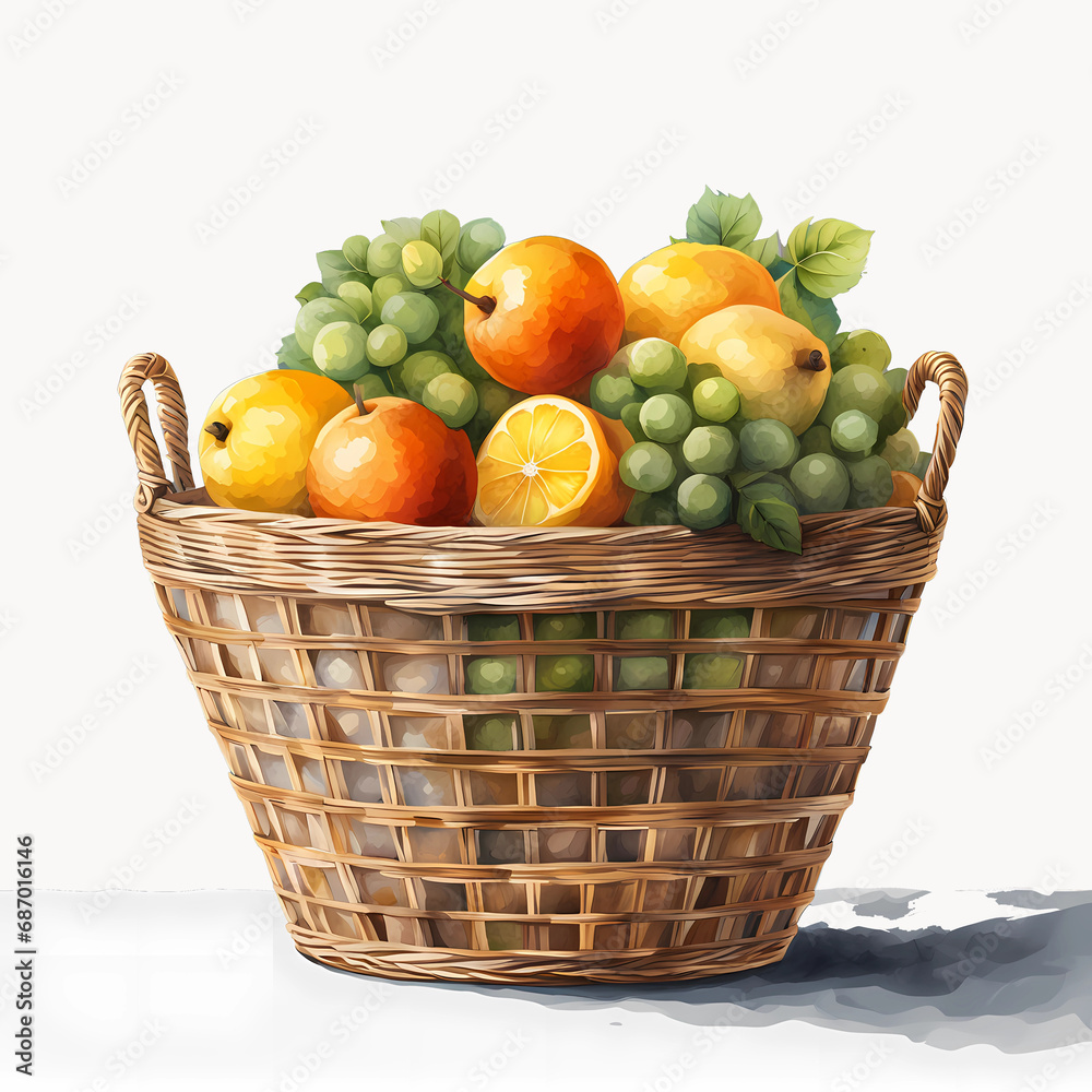 basket with fruits