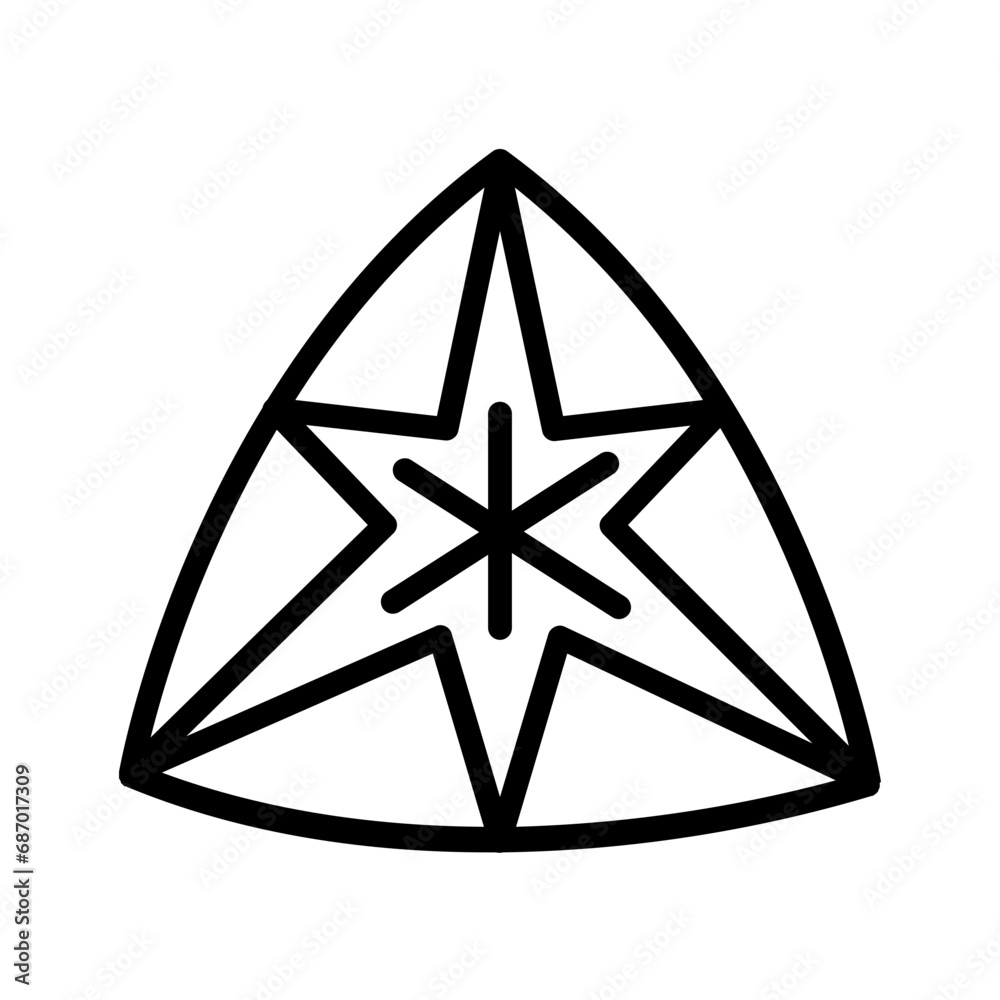 Black line icon for Trilliant diamond Black line icon for Trilliant diamond