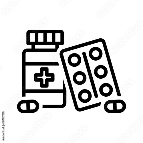 Black line icon for Third service