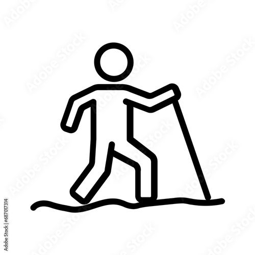 Black line icon for Wandering