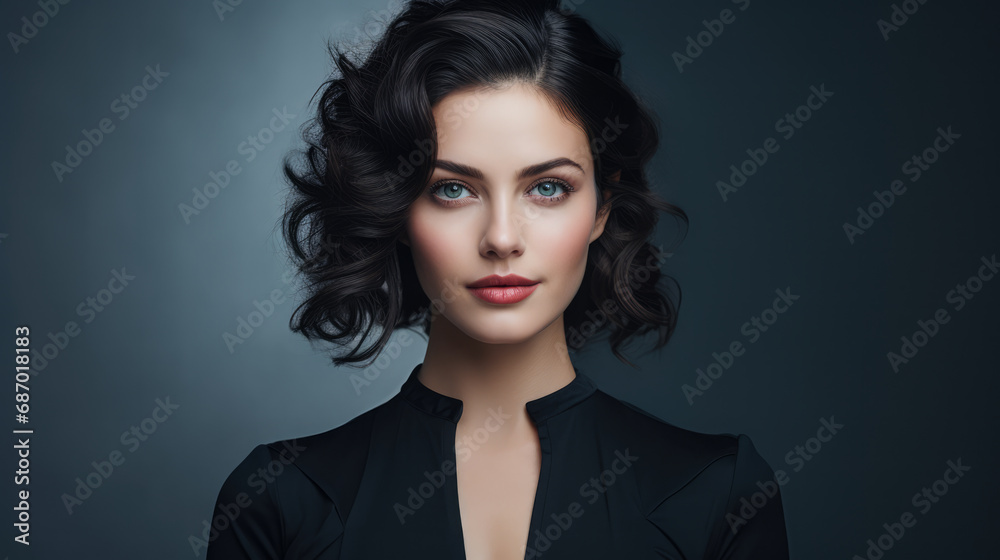 Portrait of a sophisticated woman in modern chic with copyspace background Portrait of a sophisticated woman in modern chic with copyspace background