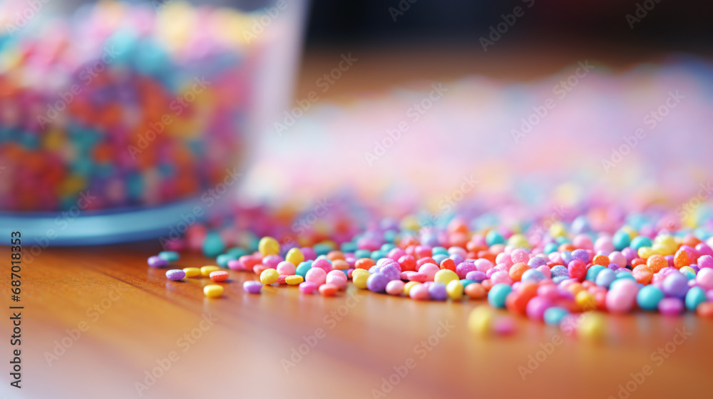 Colorful candy sprinkles