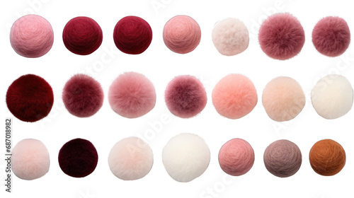 Crafting Felts Collection Isolated on Transparent or White Background, PNG