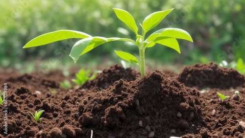 Sustainable Growth: One Little Plant in the Soil