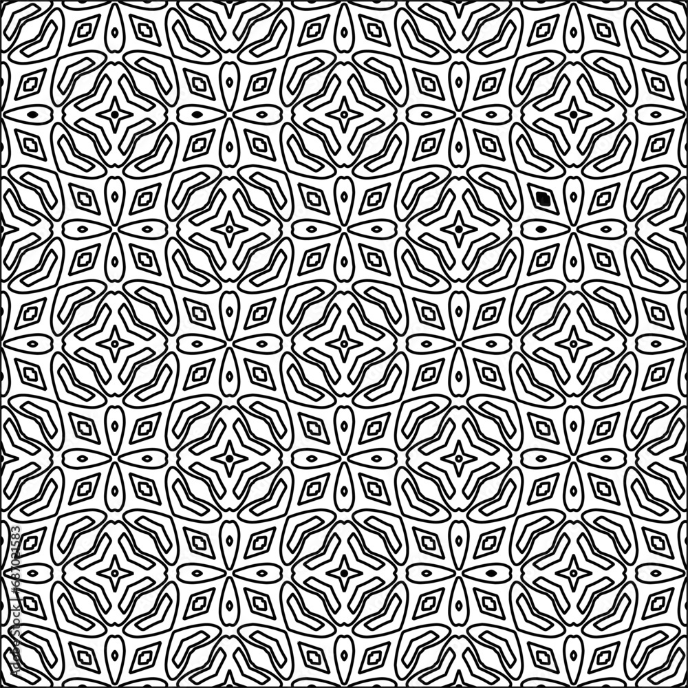 Figures from lines.Abstract background. Black pattern for web page, textures, card, poster, fabric, textile. Repeat pattern.
Figures from lines.Abstract background. Black pattern for web page, textures, card, poster, fabric, textile. Repeat pattern.