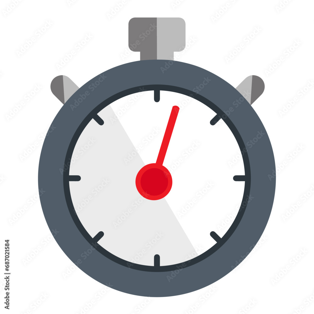 Stopwatch / stop watch timer flat vector icon for apps and websites Stopwatch / stop watch timer flat vector icon for apps and websites