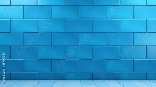 blue brick wall abstract background generated by AI tool
