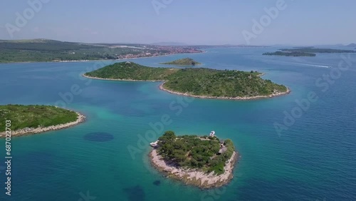 Drone footage of Brac island, Croatia.  photo