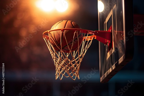 People are playing basketball, the ball is flying into the hoop, © BetterPhoto