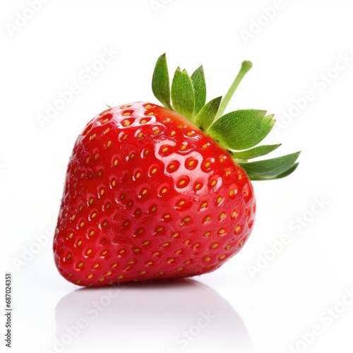 white background  strawberry macro