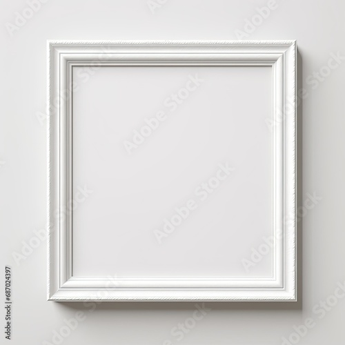 white frame on a wall