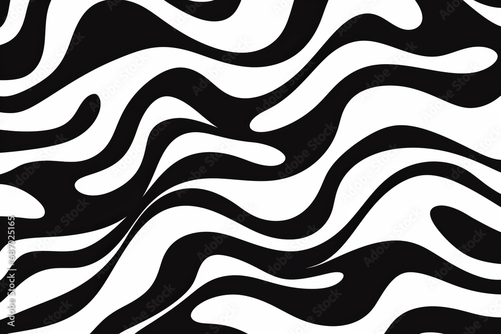 Wavy and swirled brush strokes black and white pattern Wavy and swirled brush strokes black and white pattern