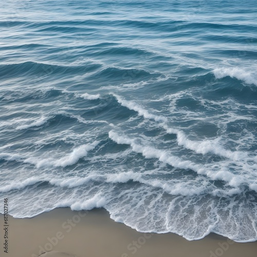 the blue sea, the rippling waves, the soft sandy beach © RORON