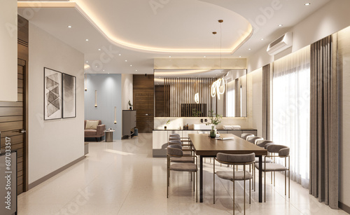 modern dining room