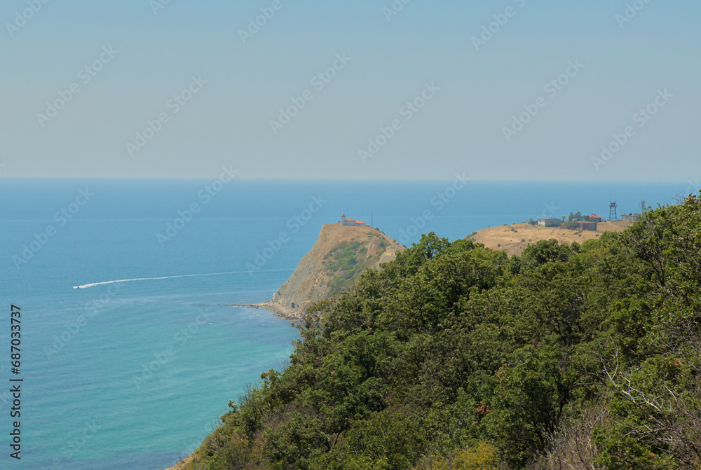 Landscape on the rocky shore of Cape Emona on the Bulgarian coast
