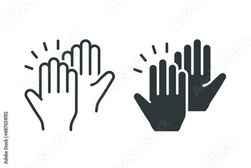 High five icon. Illstration vector photo