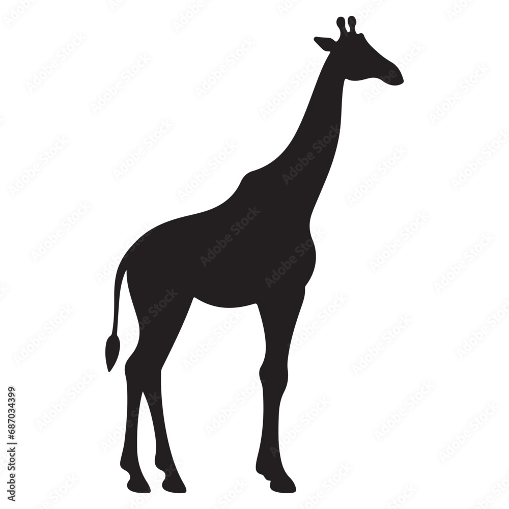 A black Silhouette giraffe animal
A black Silhouette giraffe animal