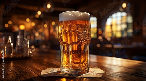 A pint of beer served in a glass