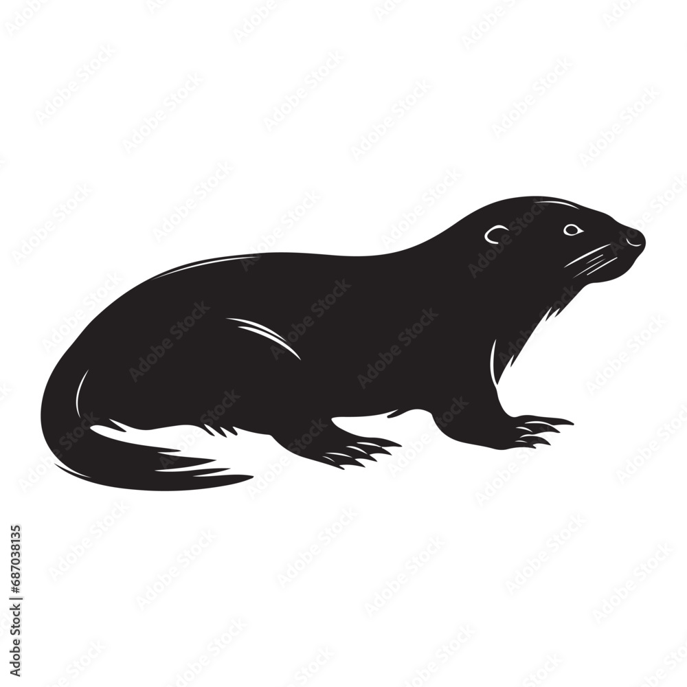 A black Silhouette Platypus animal vactor
A black Silhouette Platypus animal vactor