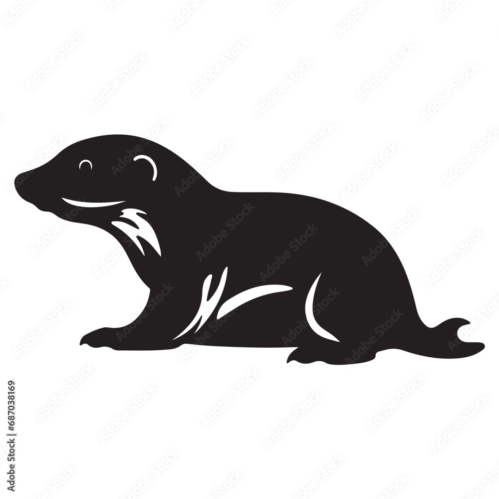 A black Silhouette Platypus animal vactor
A black Silhouette Platypus animal vactor
