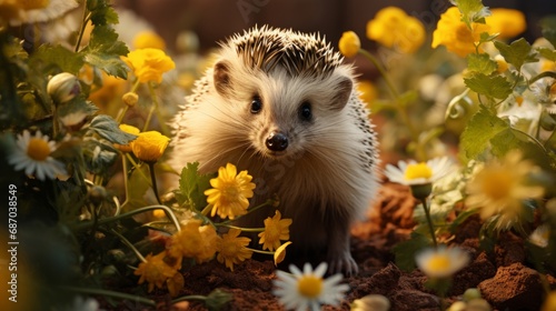 A garden hedgehog