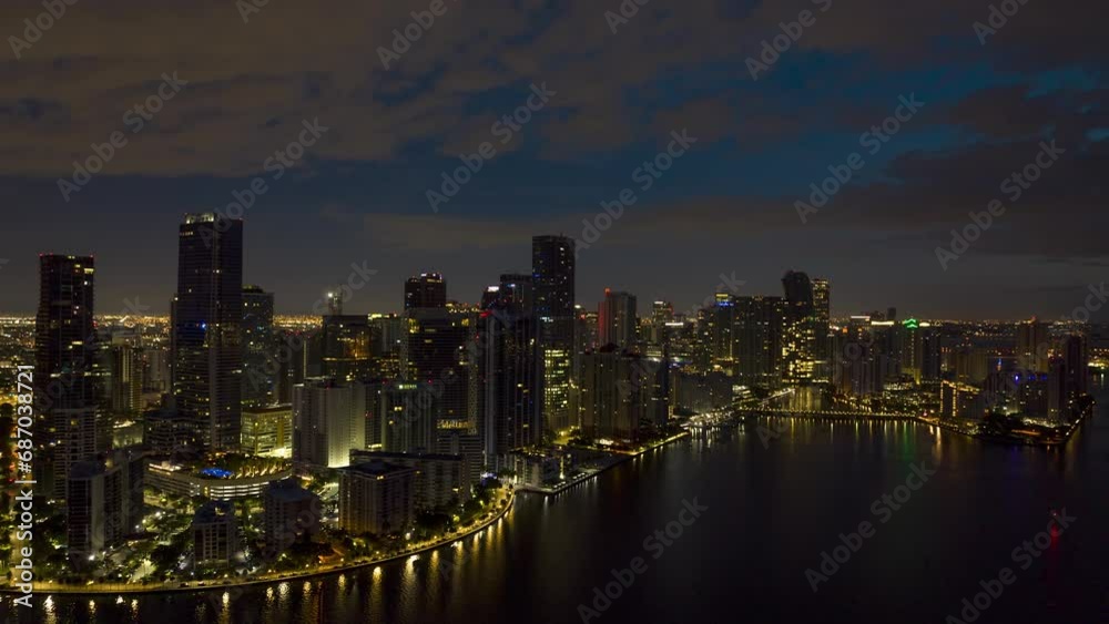 Aerial Hyperlapse of Downtown Miami at sunrise Aerial Hyperlapse of Downtown Miami at sunrise