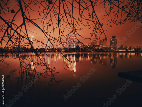 night Vienna skyline