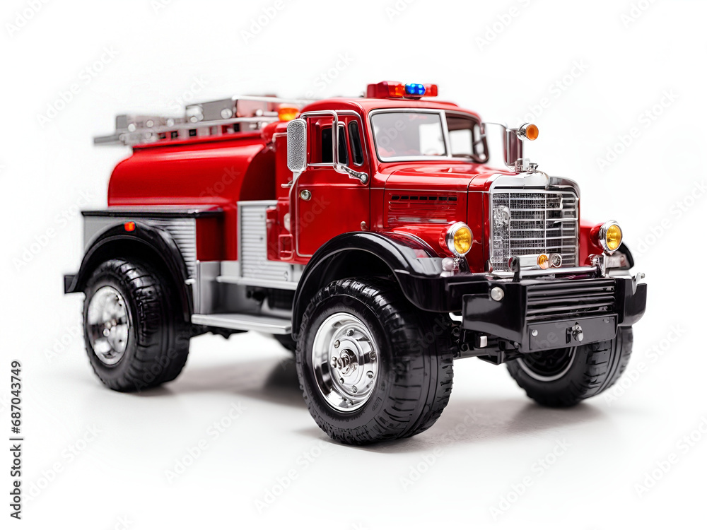 A toy fire engine, ideal for emergency rescue scenarios