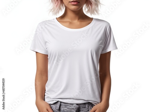 white female t-shirt mockup