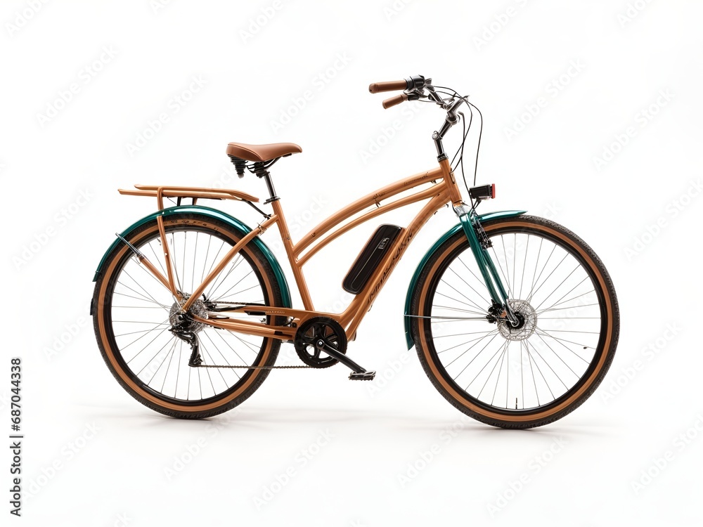 A bicycle made from sustainable bamboo materials, featuring a natural look