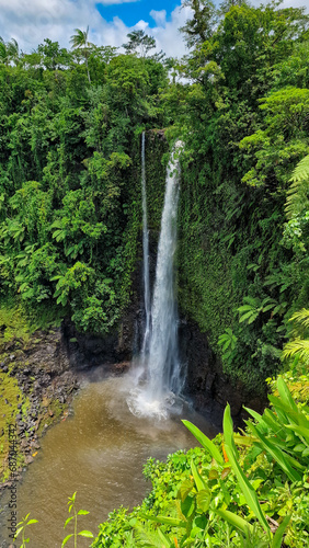 Waterfall on a Pacific Island 