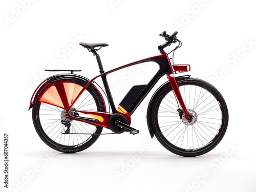 A sleek and modern bicycle with integrated LED lights for visibility