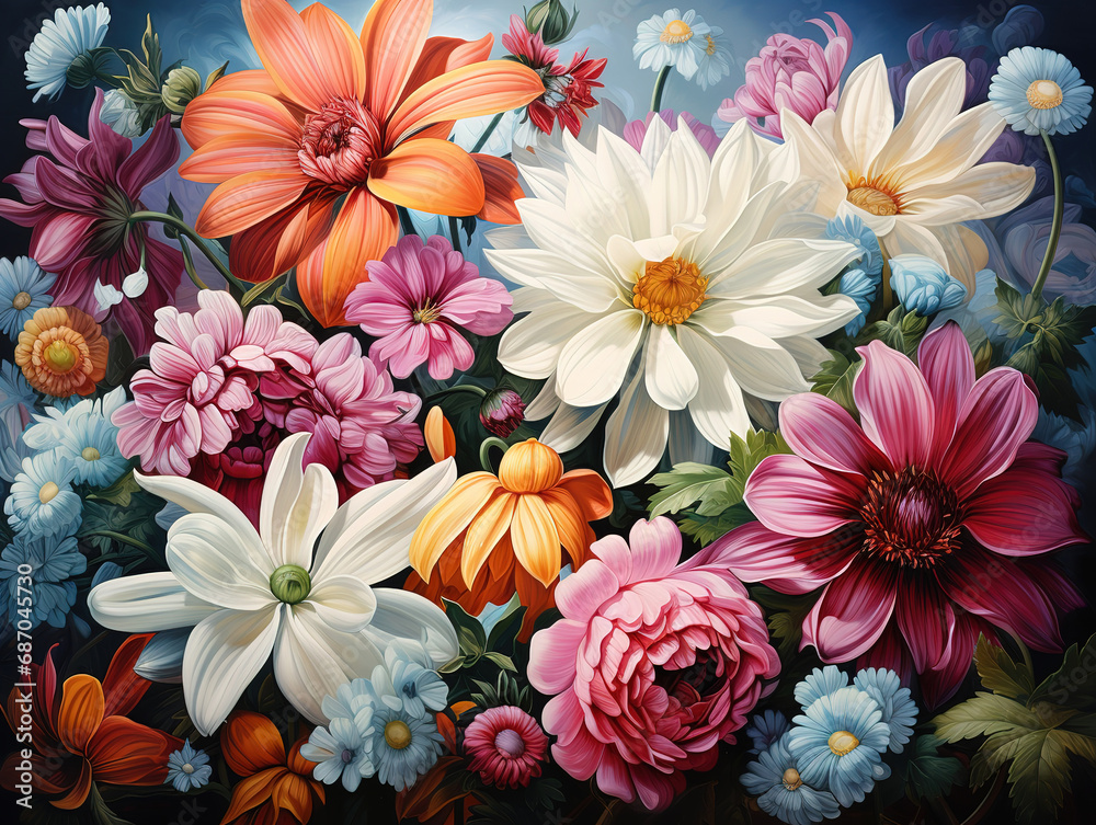 Grußkarte, bunte Blumenwiese, Sommerblumen. Generative Ai Grußkarte, bunte Blumenwiese, Sommerblumen. Generative Ai