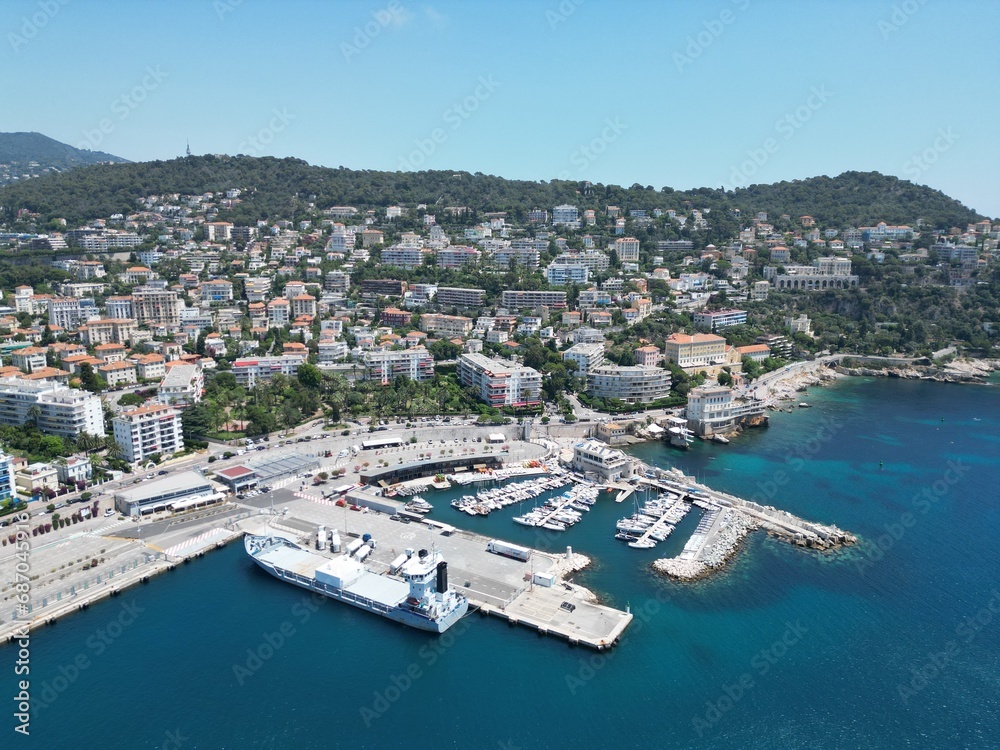Nice harbour France drone,aerial