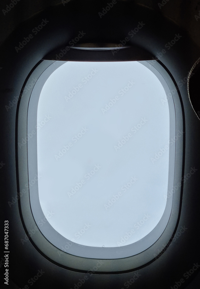 
fog outside the airplane window
