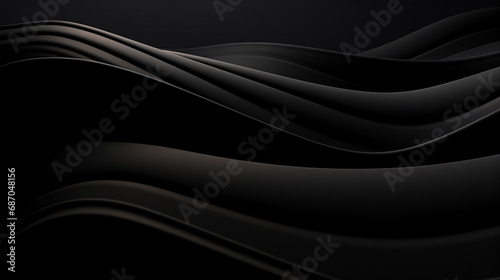 Cool Black Background with Luxurious Dark Lines and Mysterious Darkness Geometric Shapes for Modern Designs