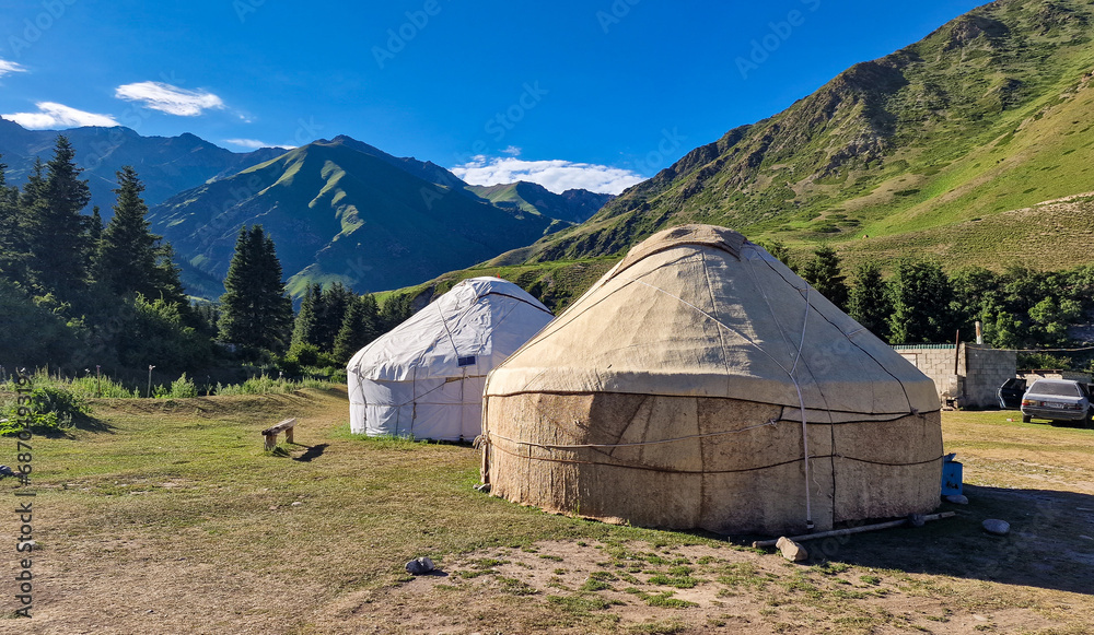 Yurt camping in Central Asia 