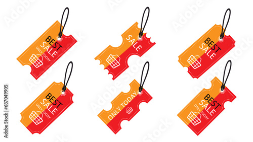 Elevate your holiday promotions with our Christmas Sales Tag Vector Design Creative Concept! 